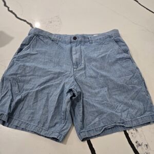 GAP Light Blue Chino Chambray Flat Front Shorts